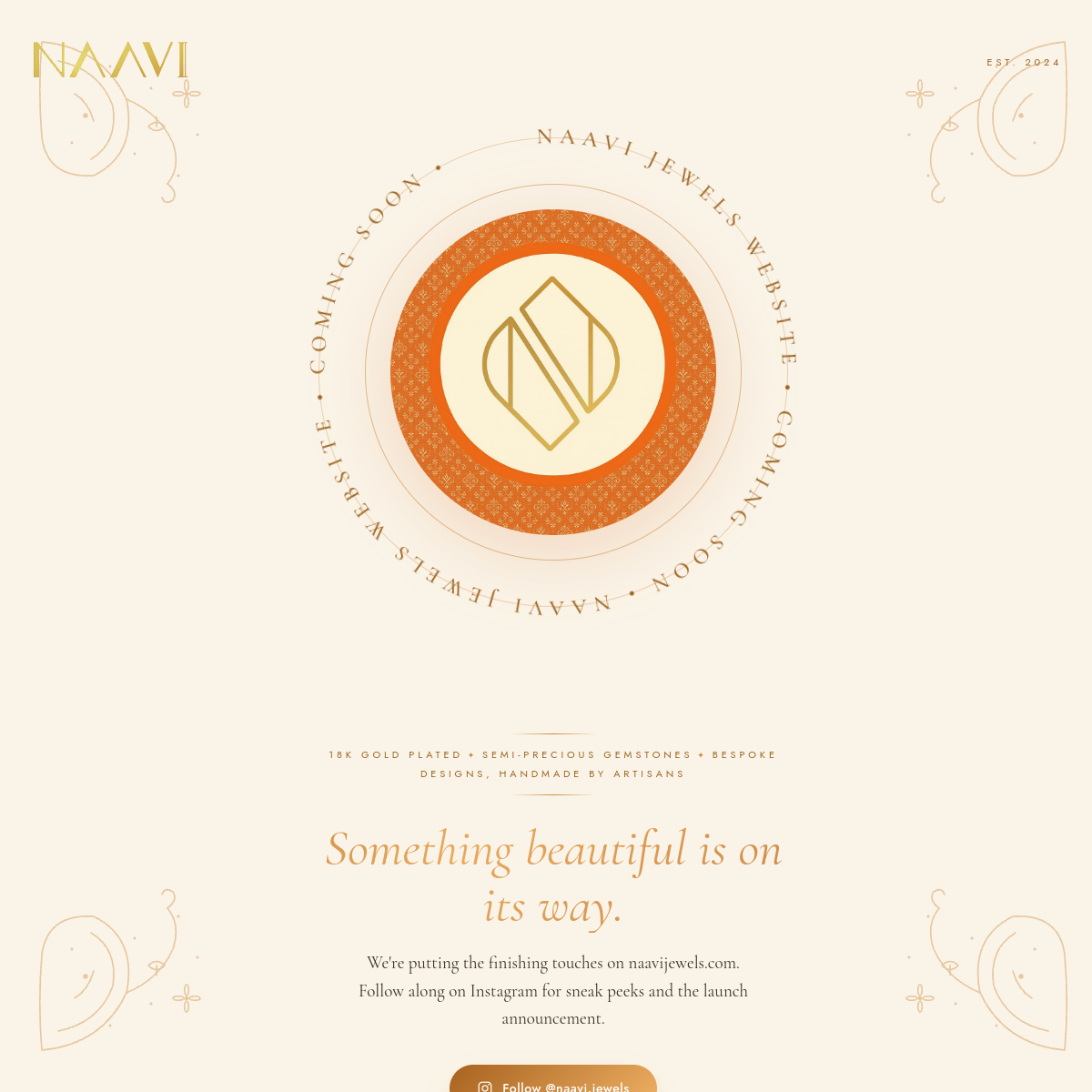 Naavi Jewels homepage screenshot